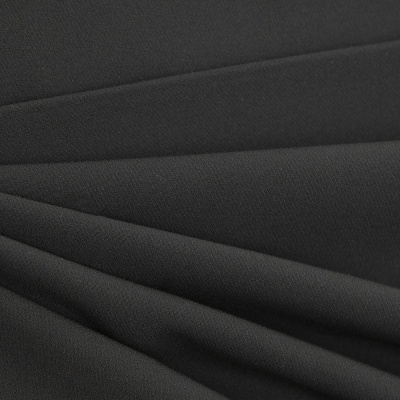 Костюмная ткань "Элис", 220 гр/м2, шир.150 см, цвет чёрный - купить в Прокопьевске. Цена 308 руб.