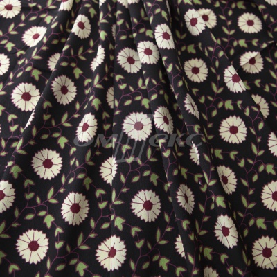 Плательная ткань "Фламенко" 10.1, 80 гр/м2, шир.150 см, принт растительный - купить в Прокопьевске. Цена 241.49 руб.