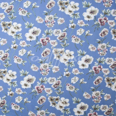 Плательная ткань "Фламенко" 12.1, 80 гр/м2, шир.150 см, принт растительный - купить в Прокопьевске. Цена 241.49 руб.