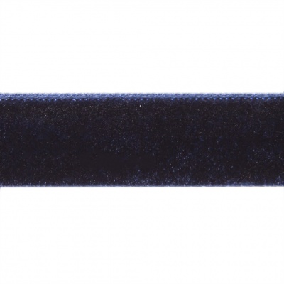 Лента бархатная нейлон, шир.12 мм, (упак. 45,7м), цв.180-т.синий - купить в Прокопьевске. Цена: 411.60 руб.