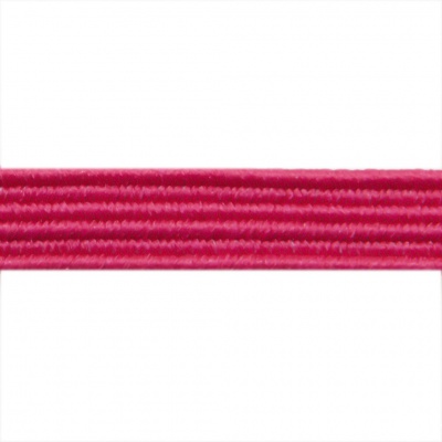 Резиновые нити с текстильным покрытием, шир. 6 мм ( упак.30 м/уп), цв.- 84-фуксия - купить в Прокопьевске. Цена: 155.22 руб.