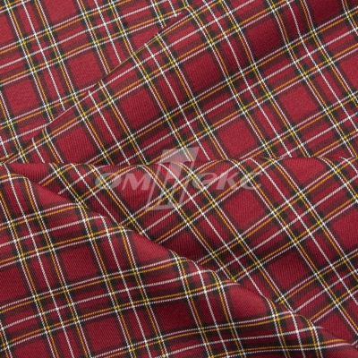 Ткань костюмная клетка 24379 2012, 230 гр/м2, шир.150см, цвет бордовый/бел/жел - купить в Прокопьевске. Цена 539.74 руб.