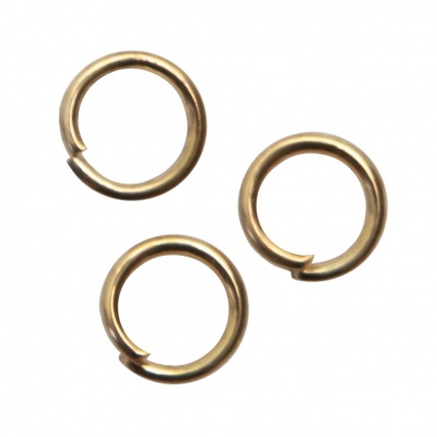 Кольцо  соединительное для бижутерии 5 мм, цв.-золото - купить в Прокопьевске. Цена: 0.44 руб.