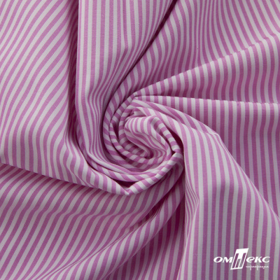Ткань сорочечная Полоска Кенди, 115 г/м2, 58% пэ,42% хл, шир.150 см, цв.1-розовый, (арт.110) - купить в Прокопьевске. Цена 306.69 руб.