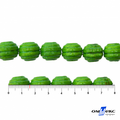 0309-Бусины деревянные "ОмТекс", 16 мм, упак.50+/-3шт, цв.019-зеленый - купить в Прокопьевске. Цена: 62.22 руб.