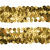 Тесьма с пайетками D16, шир. 30 мм/уп. 25+/-1 м, цвет золото - купить в Прокопьевске. Цена: 1 098.48 руб.