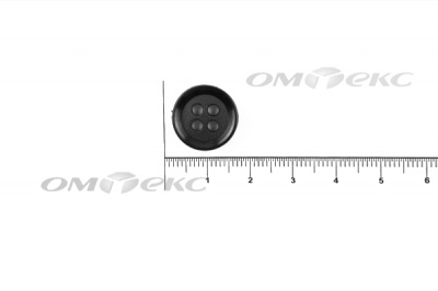 51400/15 мм (4 пр) черные пуговицы - купить в Прокопьевске. Цена: 0.67 руб.