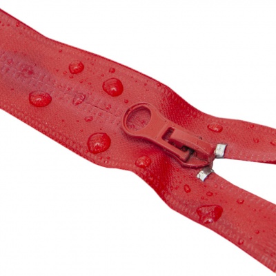Молния водонепроницаемая PVC Т-7, 20 см, неразъемная, цвет (820)-красный - купить в Прокопьевске. Цена: 21.56 руб.
