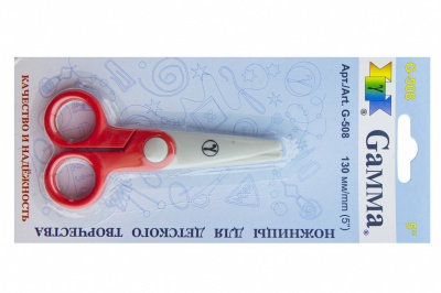 Ножницы G-508 детские 130 мм - купить в Прокопьевске. Цена: 118.32 руб.