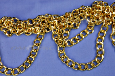 Цепь металл декоративная №11 (17*13) золото (10+/-1 м)  - купить в Прокопьевске. Цена: 1 341.87 руб.
