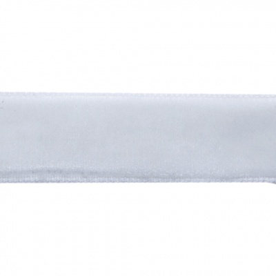 Лента бархатная нейлон, шир.12 мм, (упак. 45,7м), цв.01-белый - купить в Прокопьевске. Цена: 457.61 руб.