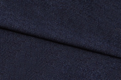 Ткань джинсовая №96, 160 гр/м2, шир.148см, цвет т.синий - купить в Прокопьевске. Цена 350.42 руб.