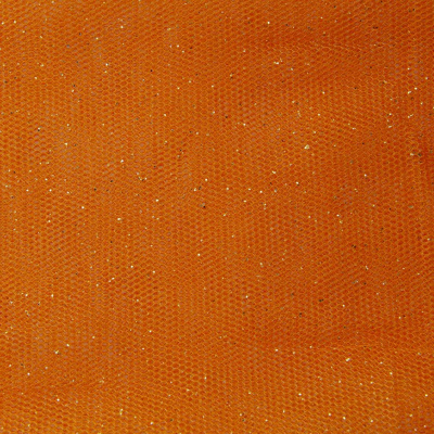 Сетка Глиттер, 24 г/м2, шир.145 см., оранжевый - купить в Прокопьевске. Цена 117.24 руб.