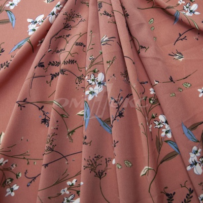 Плательная ткань "Фламенко" 2.1, 80 гр/м2, шир.150 см, принт растительный - купить в Прокопьевске. Цена 311.05 руб.