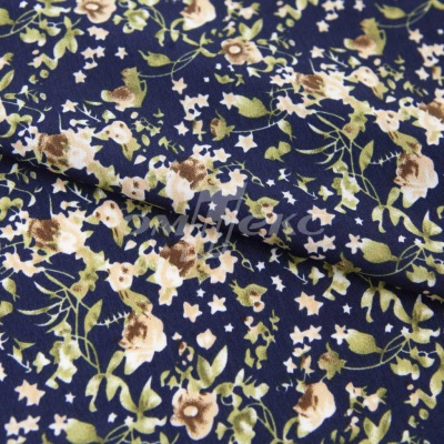 Плательная ткань "Фламенко" 1.1, 80 гр/м2, шир.150 см, принт растительный - купить в Прокопьевске. Цена 241.49 руб.