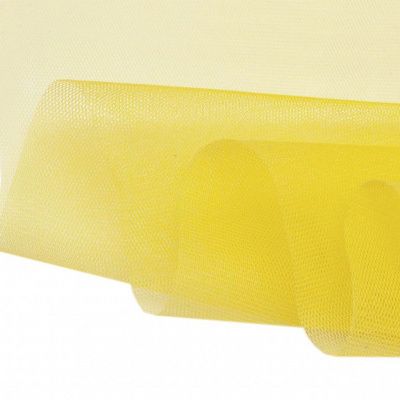Фатин жесткий 16-68, 22 гр/м2, шир.180см, цвет жёлтый - купить в Прокопьевске. Цена 89.29 руб.