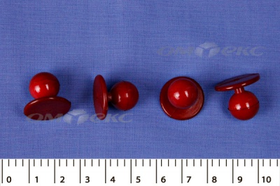 Пуговица поварская "Пукля", 10 мм, цвет красный - купить в Прокопьевске. Цена: 2.28 руб.
