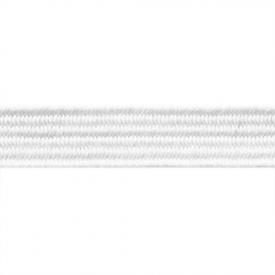 Резиновые нити с текстильным покрытием, шир. 6 мм (182 м/уп), цв.-белый - купить в Прокопьевске. Цена: 705.59 руб.