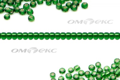 Бисер (SL) 11/0 ( упак.100 гр) цв.27В - зелёный - купить в Прокопьевске. Цена: 53.34 руб.