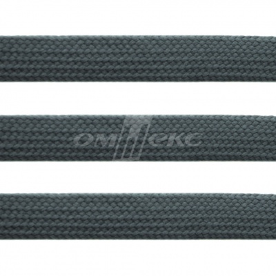 Шнур плетеный (плоский) d-12 мм, (уп.90+/-1м), 100% полиэстер, цв.272 - серый - купить в Прокопьевске. Цена: 8.62 руб.