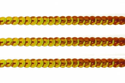 Пайетки "ОмТекс" на нитях, CREAM, 6 мм С / упак.73+/-1м, цв. 88 - оранжевый - купить в Прокопьевске. Цена: 300.55 руб.
