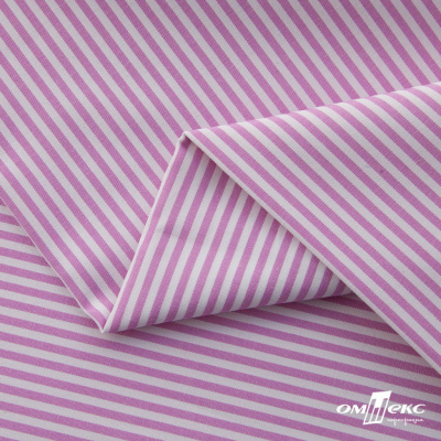 Ткань сорочечная Полоска Кенди, 115 г/м2, 58% пэ,42% хл, шир.150 см, цв.1-розовый, (арт.110) - купить в Прокопьевске. Цена 309.82 руб.