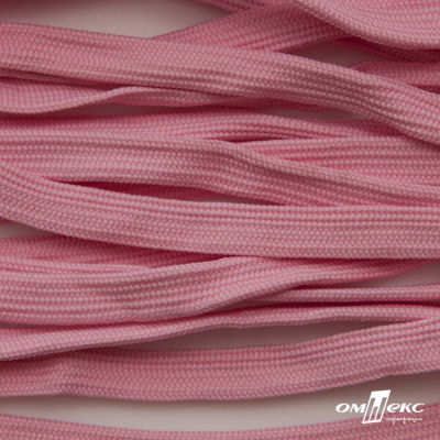 Шнур плетеный (плоский) d-12 мм, (уп.90+/-1м), 100% полиэстер, цв.256 - розовый - купить в Прокопьевске. Цена: 8.62 руб.