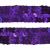 Тесьма с пайетками 12, шир. 20 мм/уп. 25+/-1 м, цвет фиолет - купить в Прокопьевске. Цена: 778.19 руб.