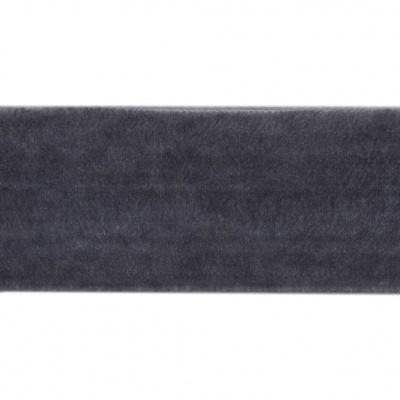 Лента бархатная нейлон, шир.25 мм, (упак. 45,7м), цв.189-т.серый - купить в Прокопьевске. Цена: 981.09 руб.