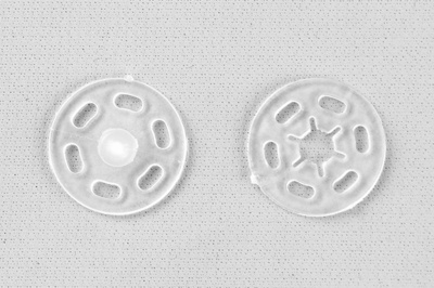 Кнопки пришивные пластиковые 15 мм, блистер 24шт, цв.-прозрачные - купить в Прокопьевске. Цена: 68.79 руб.