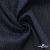 Ткань костюмная "Джинс" с начесом, 320 г/м2, 80% хлопок 20%полиэстер, шир. 160 см, т.синий - купить в Прокопьевске. Цена 492.24 руб.