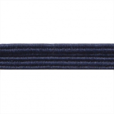 Резиновые нити с текстильным покрытием, шир. 6 мм ( упак.30 м/уп), цв.- 117-т.синий - купить в Прокопьевске. Цена: 152.05 руб.