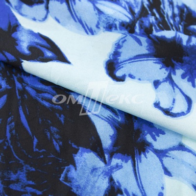 Плательная ткань "Фламенко" 19.1, 80 гр/м2, шир.150 см, принт растительный - купить в Прокопьевске. Цена 241.49 руб.