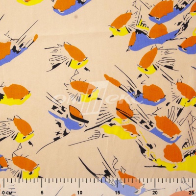 Плательная ткань "Софи" 14.1, 75 гр/м2, шир.150 см, принт птицы - купить в Прокопьевске. Цена 241.49 руб.