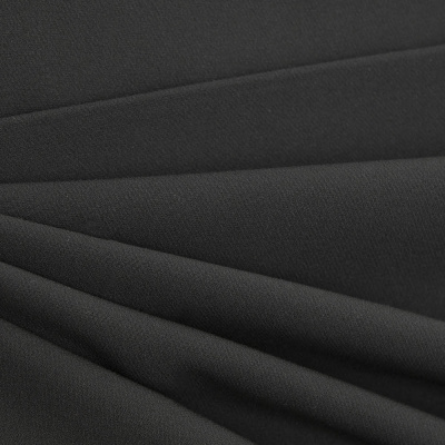 Костюмная ткань "Элис", 200 гр/м2, шир.150см, цвет чёрный - купить в Прокопьевске. Цена 306.20 руб.