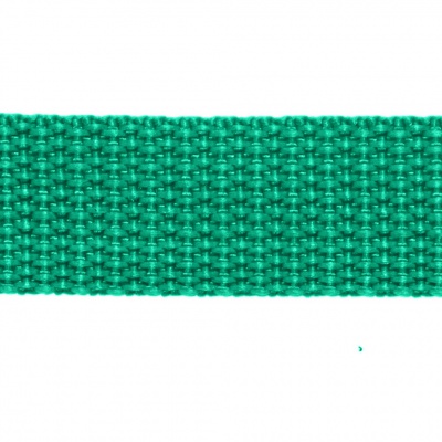 Стропа текстильная, шир. 25 мм (в нам. 50+/-1 ярд), цвет яр.зелёный - купить в Прокопьевске. Цена: 397.52 руб.