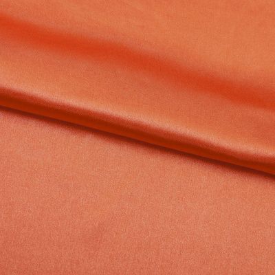 Поли креп-сатин 18-1445, 120 гр/м2, шир.150см, цвет оранжевый - купить в Прокопьевске. Цена 155.57 руб.