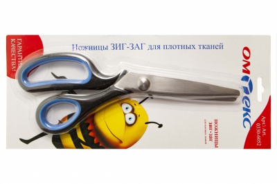 Ножницы арт.0330-6052 "ЗИГ-ЗАГ" 5 мм, для плотных тканей , 9"/ 229 мм - купить в Прокопьевске. Цена: 733.08 руб.