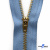 Молнии джинсовые металл т-4, 18 см латунь (YG), цв.-деним (231) - купить в Прокопьевске. Цена: 21.57 руб.