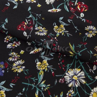 Плательная ткань "Фламенко" 6.2, 80 гр/м2, шир.150 см, принт растительный - купить в Прокопьевске. Цена 239.03 руб.