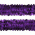 Тесьма с пайетками 12, шир. 30 мм/уп. 25+/-1 м, цвет фиолет - купить в Прокопьевске. Цена: 1 098.48 руб.