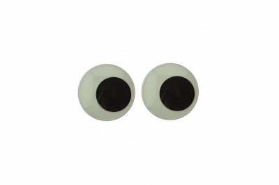 Глазки для игрушек, круглые, с бегающими зрачками, 8 мм/упак.50+/-2 шт, цв. -черно-белые - купить в Прокопьевске. Цена: 15.88 руб.
