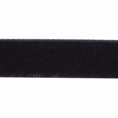 Лента бархатная нейлон, шир.12 мм, (упак. 45,7м), цв.03-черный - купить в Прокопьевске. Цена: 448.27 руб.