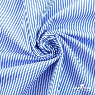 Ткань сорочечная Полоска Кенди, 115 г/м2, 58% пэ,42% хл, шир.150 см, цв.3-синий, (арт.110) - купить в Прокопьевске. Цена 306.69 руб.